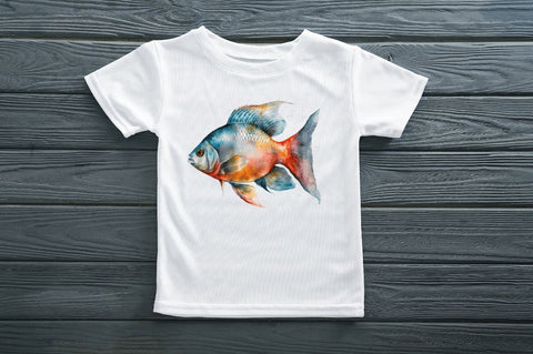 Watercolor Christian Fish Clipart Bundle Sublimation Regulrcrative 