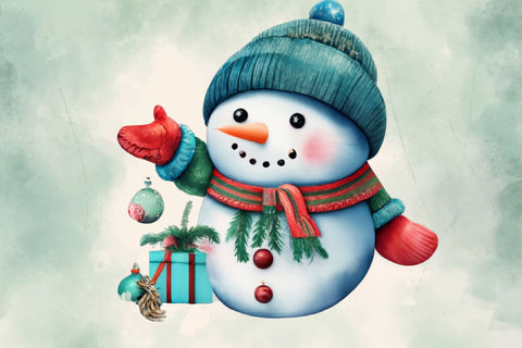Watercolor Christmas Clipart Sublimation Rupkotha 