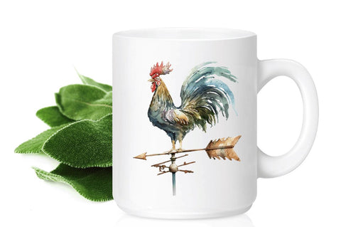 Watercolor Cockerel Wind Vane Clipart Bundle Sublimation Regulrcrative 