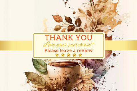 Watercolor coffee Floral Background, cup of coffee with flowers Digital Pattern FloridPrintables 