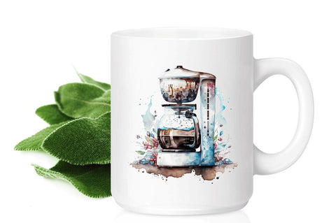 Watercolor Coffee Maker Clipart Bundle Sublimation Regulrcrative 