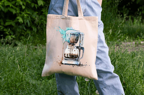 Watercolor Coffee Maker Clipart Bundle Sublimation Regulrcrative 