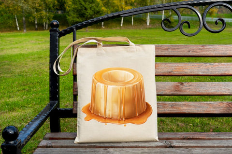 Watercolor Crème Caramel Clipart Bundle Sublimation Regulrcrative 