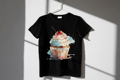 Watercolor Cupcake Clipart Bundle Sublimation Regulrcrative 