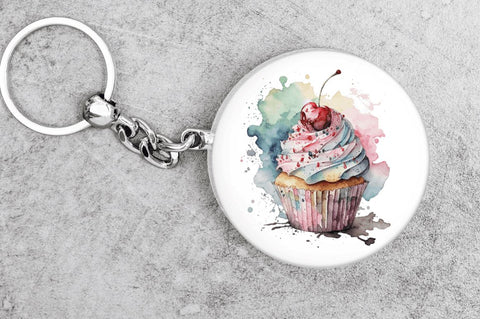 Watercolor Cupcake Clipart Bundle Sublimation Regulrcrative 