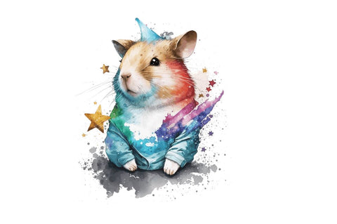 Watercolor cute animal superstar Bundle Sublimation Regulrcrative 