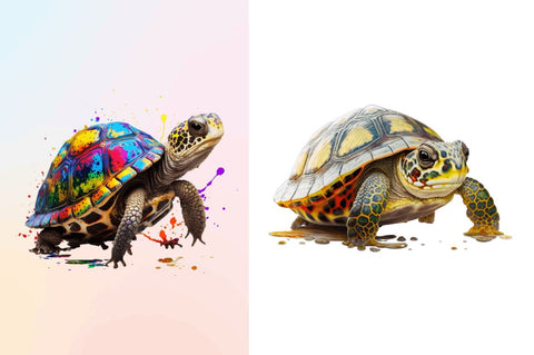 Watercolor Cute Turtle Sublimation Clipart Bundle Sublimation Regulrcrative 