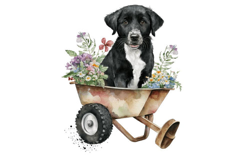 Watercolor Cute Wheelbarrows Clipart Bundle Sublimation Regulrcrative 