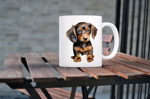 Watercolor Dachshund Puppies Clipart Sublimation Regulrcrative 
