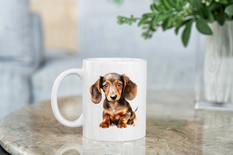 Watercolor Dachshund Puppies Clipart Sublimation Regulrcrative 