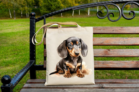 Watercolor Dachshund Puppies Clipart Sublimation Regulrcrative 