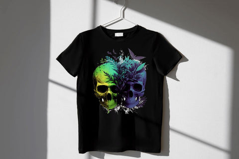 Watercolor Dark Skulls Gothic Nature Clipart Bundle Sublimation Regulrcrative 