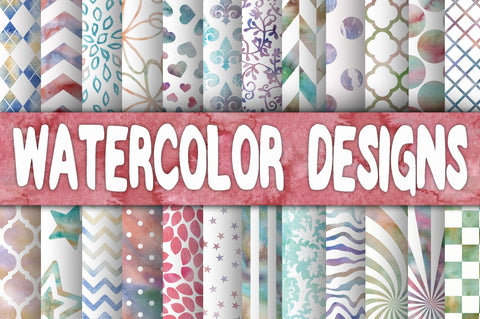 Watercolor Designs Digital Paper Textures Sublimation Old Market 