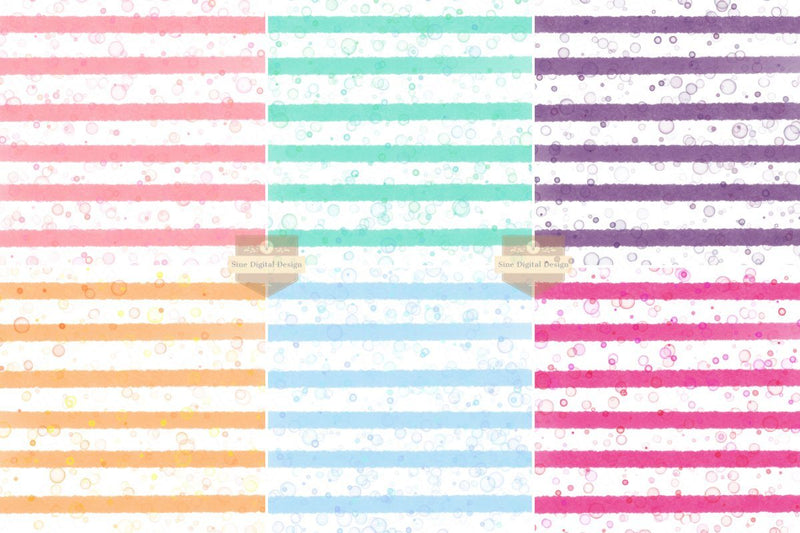 Watercolor Digital Papers Backgrounds Set - So Fontsy