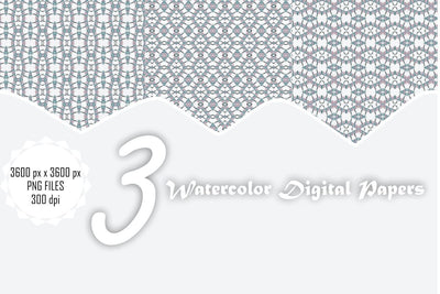 Watercolor Digital Papers Digital Pattern Ethnic Touch 