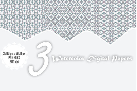 Watercolor Digital Papers Digital Pattern Ethnic Touch 