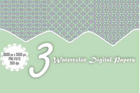Watercolor Digital Papers Digital Pattern Ethnic Touch 