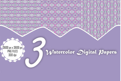 Watercolor Digital Papers Digital Pattern Ethnic Touch 