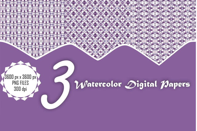 Watercolor Digital Papers Digital Pattern Ethnic Touch 