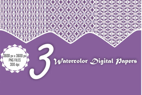 Watercolor Digital Papers Digital Pattern Ethnic Touch 