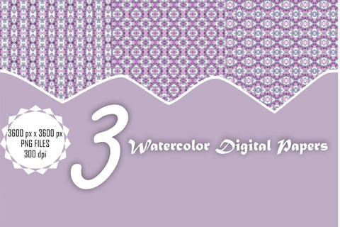 Watercolor Digital Papers Digital Pattern Ethnic Touch 