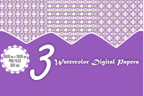 Watercolor Digital Papers Digital Pattern Ethnic Touch 