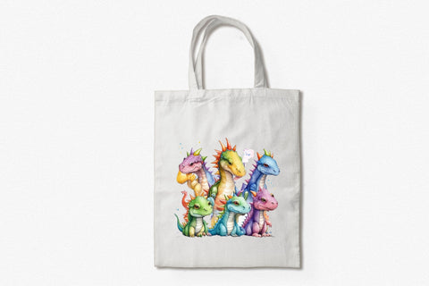 Watercolor Dinosaur Clipart. Cute Animal Sublimation Rupkotha 