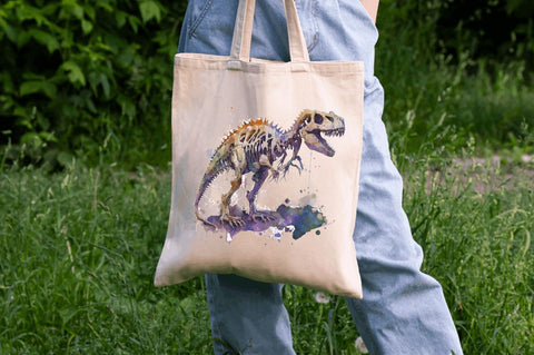 Watercolor Dinosaur Skeleton Clipart Bundle Sublimation Regulrcrative 