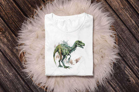 Watercolor Dinosaur Skeleton Clipart Bundle Sublimation Regulrcrative 