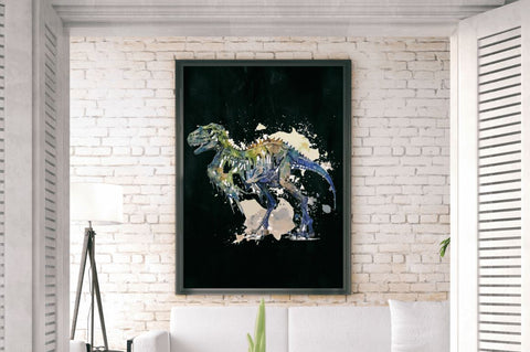 Watercolor Dinosaur Skeleton Clipart Bundle Sublimation Regulrcrative 