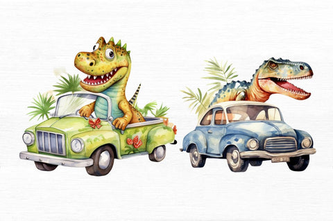 Watercolor Dinosaurs Clipart Sublimation Regulrcrative 
