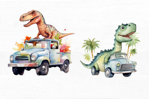 Watercolor Dinosaurs Clipart Sublimation Regulrcrative 