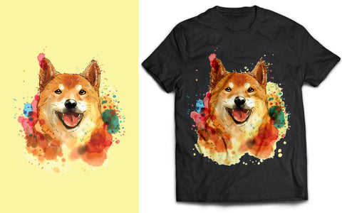 Watercolor Dog T-Shirt Svg Design SVG naemmiah021 