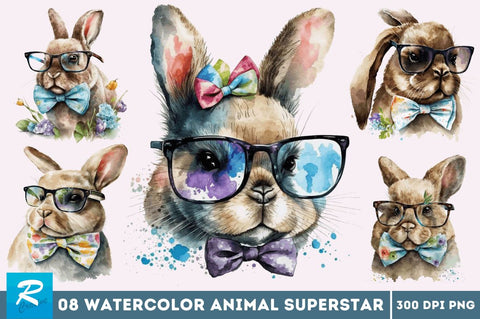 Watercolor Easter CLIPART Bundle Sublimation Regulrcrative 