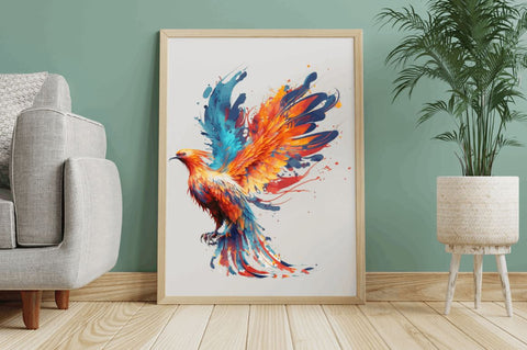 Watercolor Fire Phoenix Clipart Bundle Sublimation Regulrcrative 