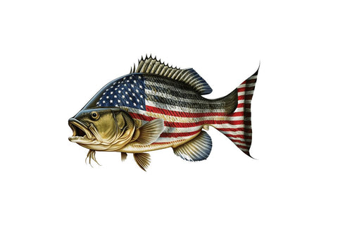 watercolor Fish American Flag Sublimation Clipart Sublimation Regulrcrative 