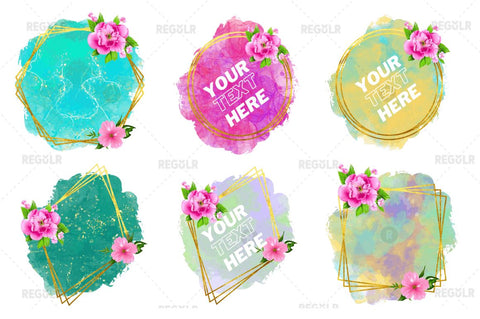 Watercolor Floral Sublimation Background Bundle Sublimation Regulrcrative 