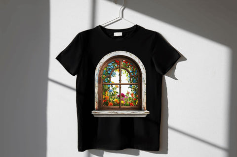 Watercolor Floral Window Clipart Bundle Sublimation Regulrcrative 