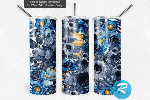 Watercolor flower 20 oz / 30 oz Tumbler PNG Sublimation Regulrcrative 