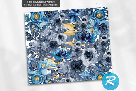 Watercolor flower 20 oz / 30 oz Tumbler PNG Sublimation Regulrcrative 