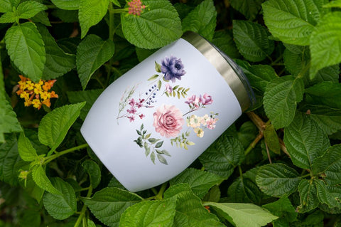 Watercolor Flower Arrangements Florals Sublimation Regulrcrative 