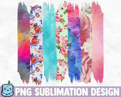 Watercolor Flowers Brush Strokes SVG MintyMarshmallows 