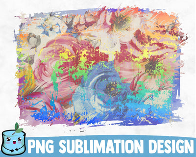 Watercolor Flowers Sublimation Background SVG MintyMarshmallows 