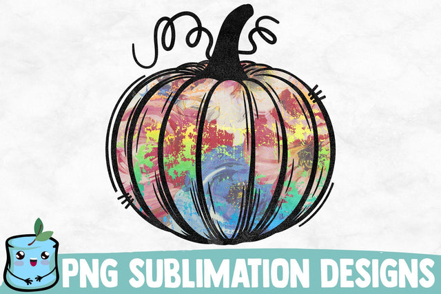 Watercolor Flowers Sublimation Pumpkin Sublimation MintyMarshmallows 