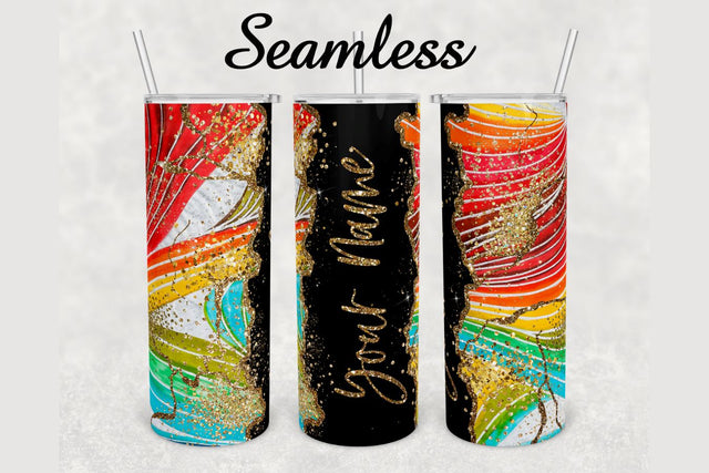 Watercolor Gold Glitter Marble Tumbler sublimation design 20 oz skinny tumbler wrap Sublimation BambinaCreations 