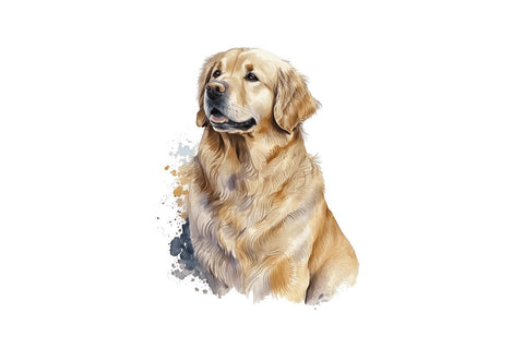 Watercolor Golden Dog Clipart Sublimation Regulrcrative 
