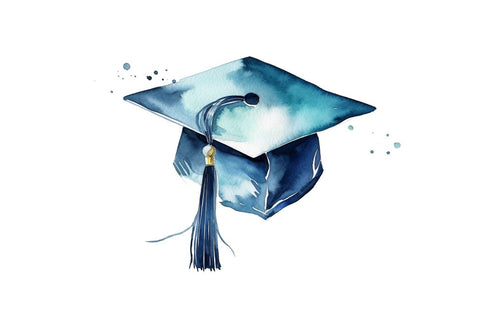 Watercolor Graduate Flower Clipart Bundle Sublimation Regulrcrative 