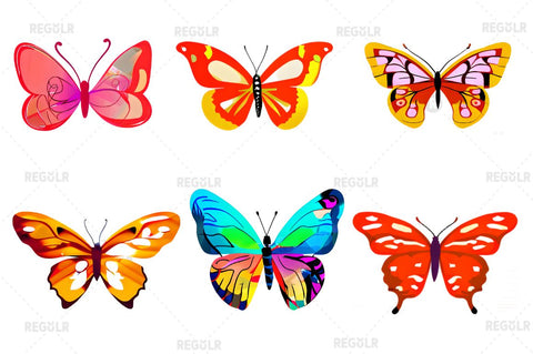 Watercolor Groovy Butterflies Sublimation Bundle Sublimation Regulrcrative 