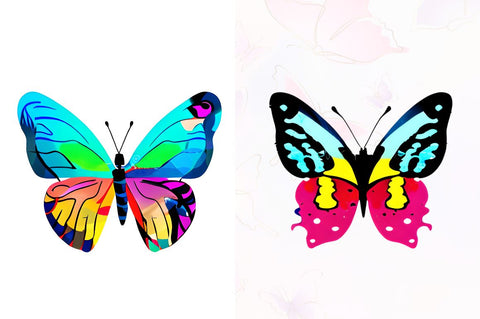 Watercolor Groovy Butterflies Sublimation Bundle Sublimation Regulrcrative 