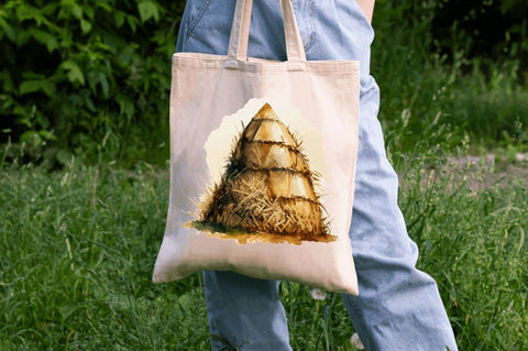 Watercolor Haystack Clipart Bundle Sublimation Regulrcrative 